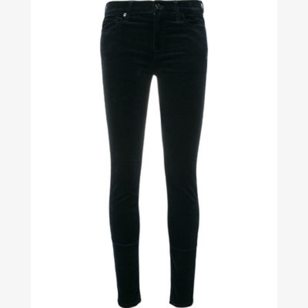 7 For All Mankind Dark Navy Velvet Jeans